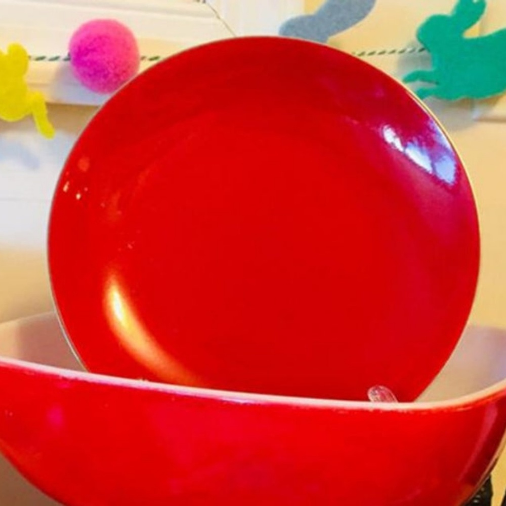 Cathrineholm Enamel on Stainless Steel Plate Red - Picture 2 of 5